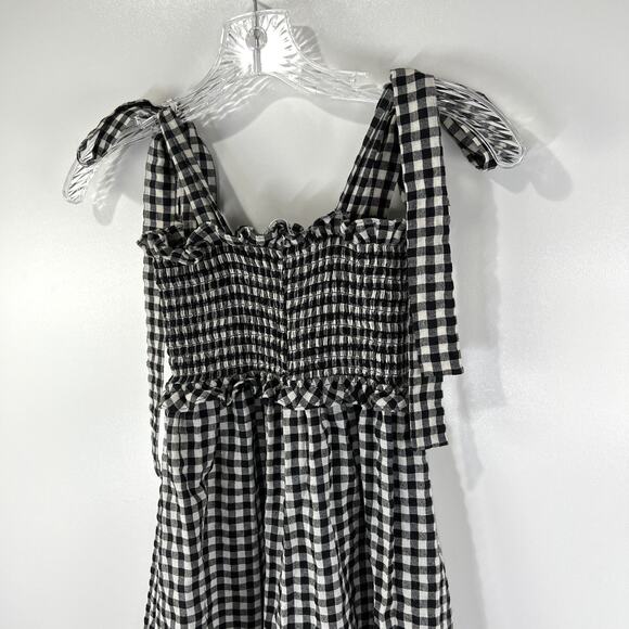 Reformation Dawson Mini Dress Check Smocked Gingham Jamcore - Picture 6 of 11